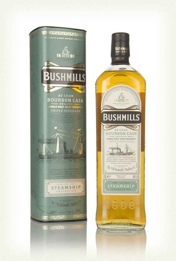 BUSHMILLS THE STEAMSHIP COL. BOURBON CASK irish whisky 1 LTR 40% 3-7 dagen  levertijd. - Slijterij "De Slijter" - Dranken Speciaalzaak